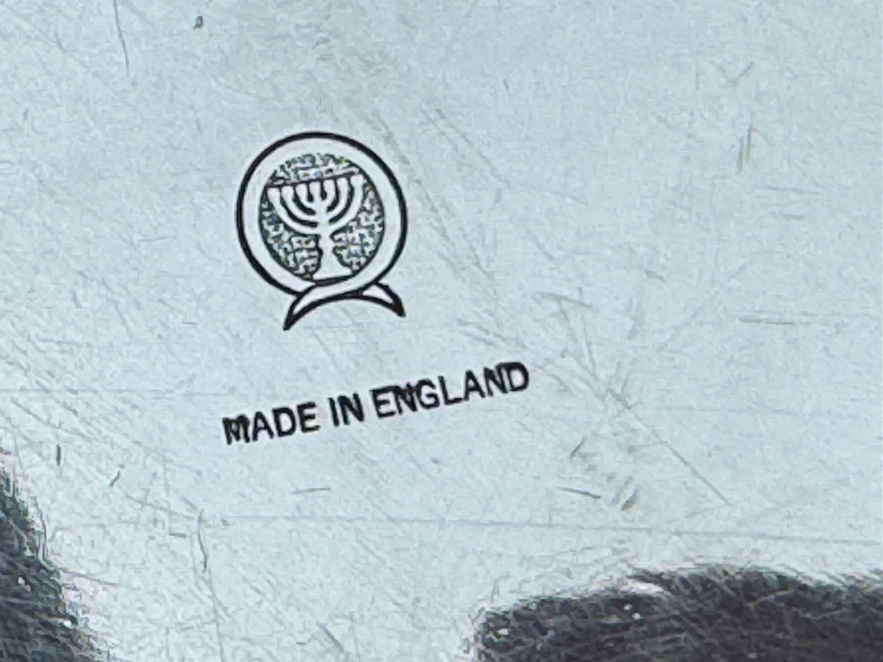 Antique Sheffield Silverplate Round Serving Tray – 11.5″ – Barker Ellis (c.1912+), detail view 3