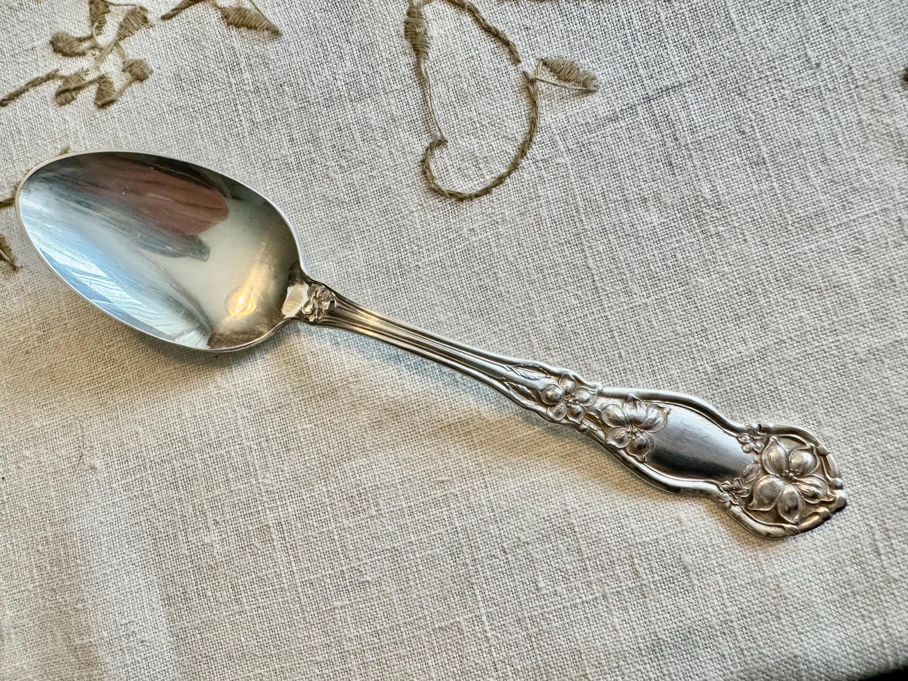 Antique Silver-Plated Spoon Collection – Orange Blossom, Berwick, Chester Patterns, detail view 4