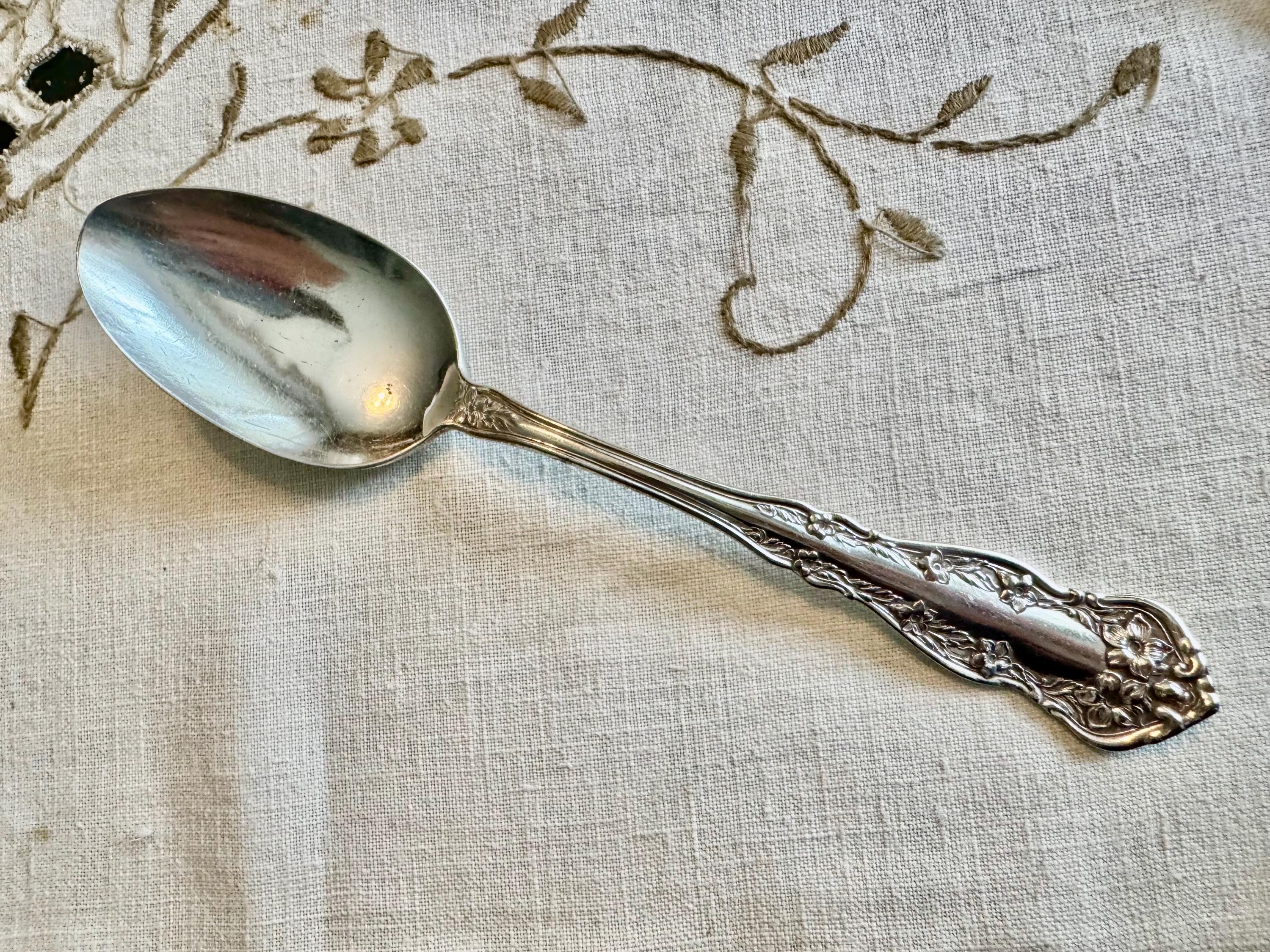 Antique Silver-Plated Spoon Collection – Orange Blossom, Berwick, Chester Patterns, detail view 5