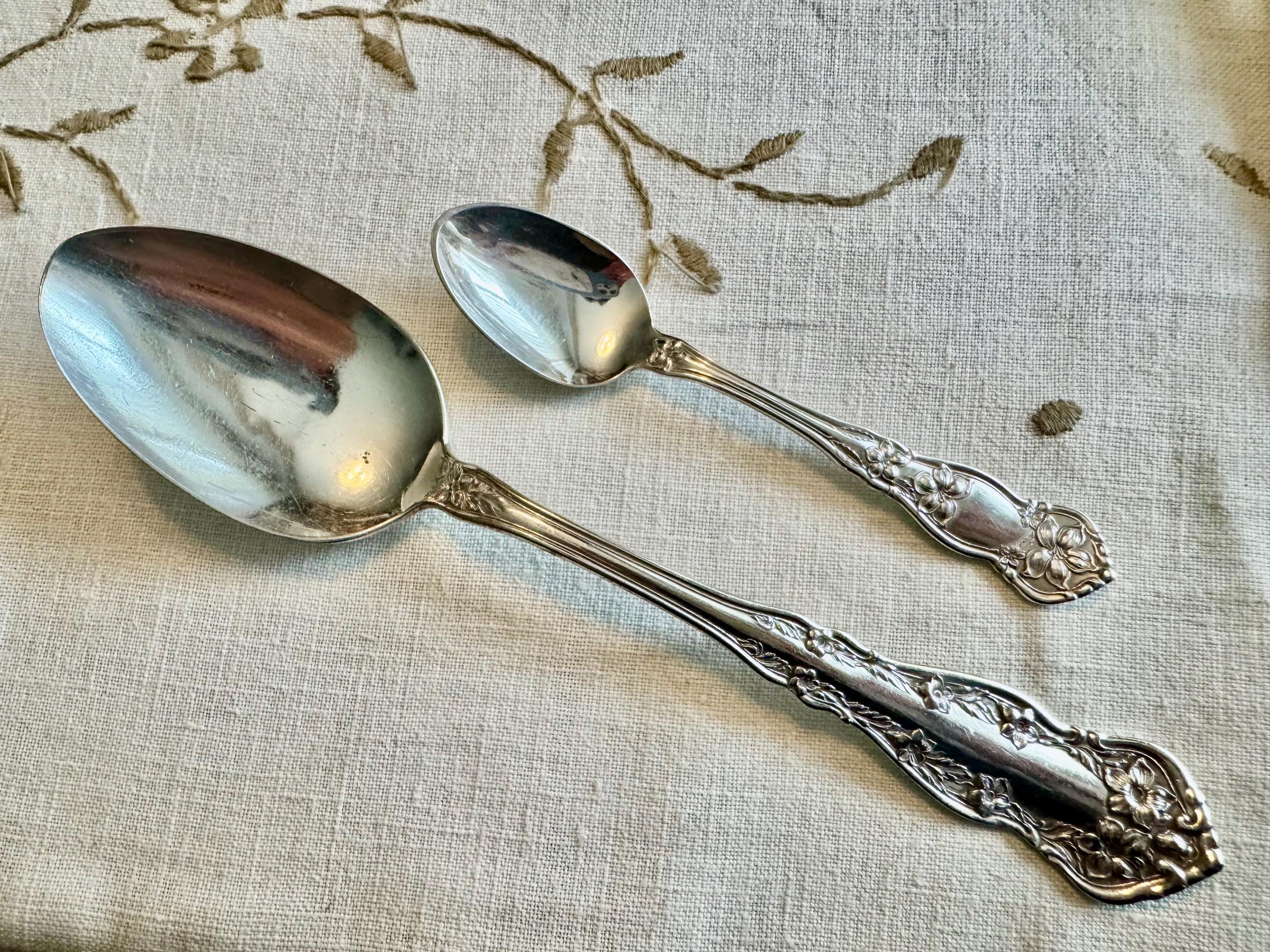 Antique Silver-Plated Spoon Collection – Orange Blossom, Berwick, Chester Patterns, detail view 7