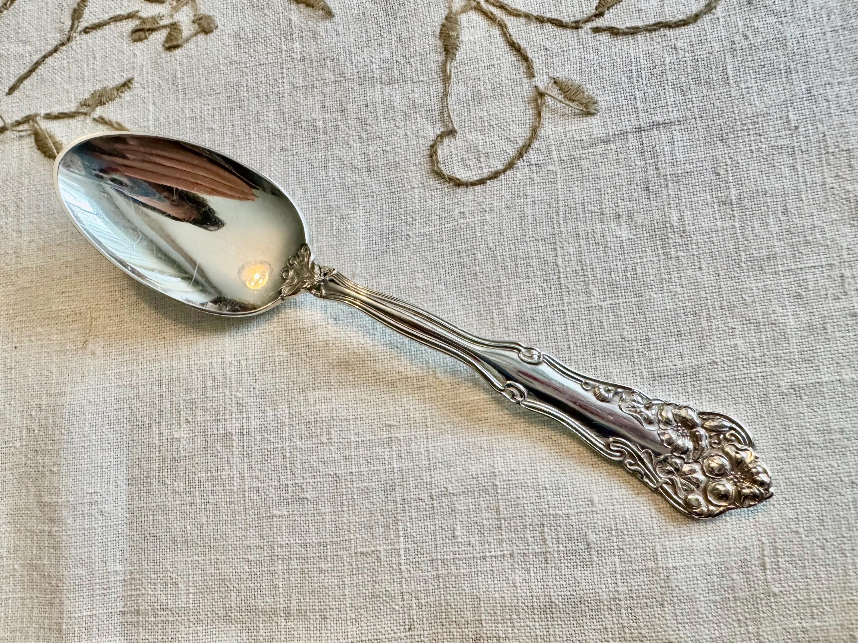 Antique Silver-Plated Spoon Collection – Orange Blossom, Berwick, Chester Patterns, detail view 8