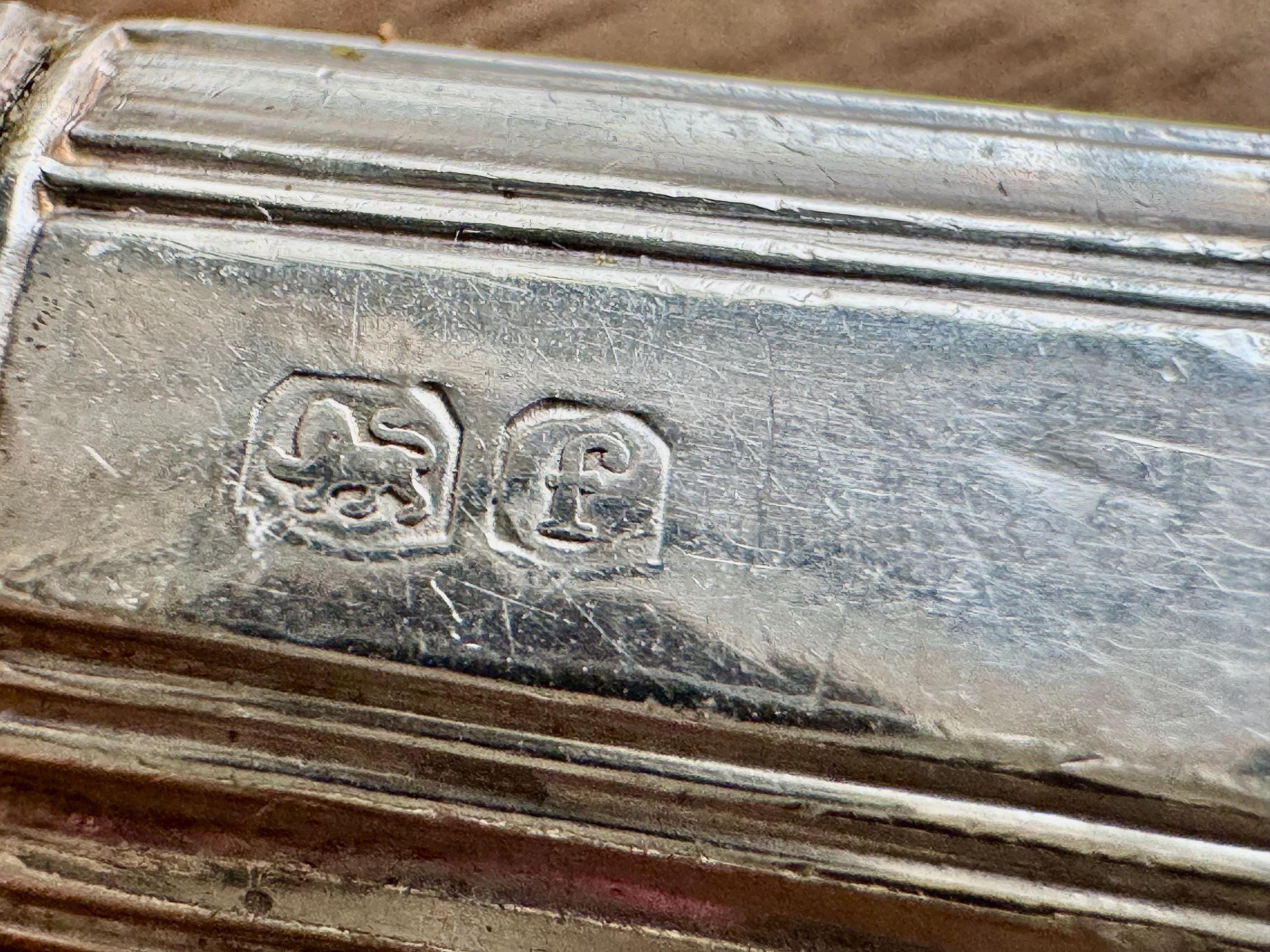 Antique Sterling Silver Handle Fish Knife – Ornate & Engraved – Sheffield 1923 – Silverplate Blade, detail view 9