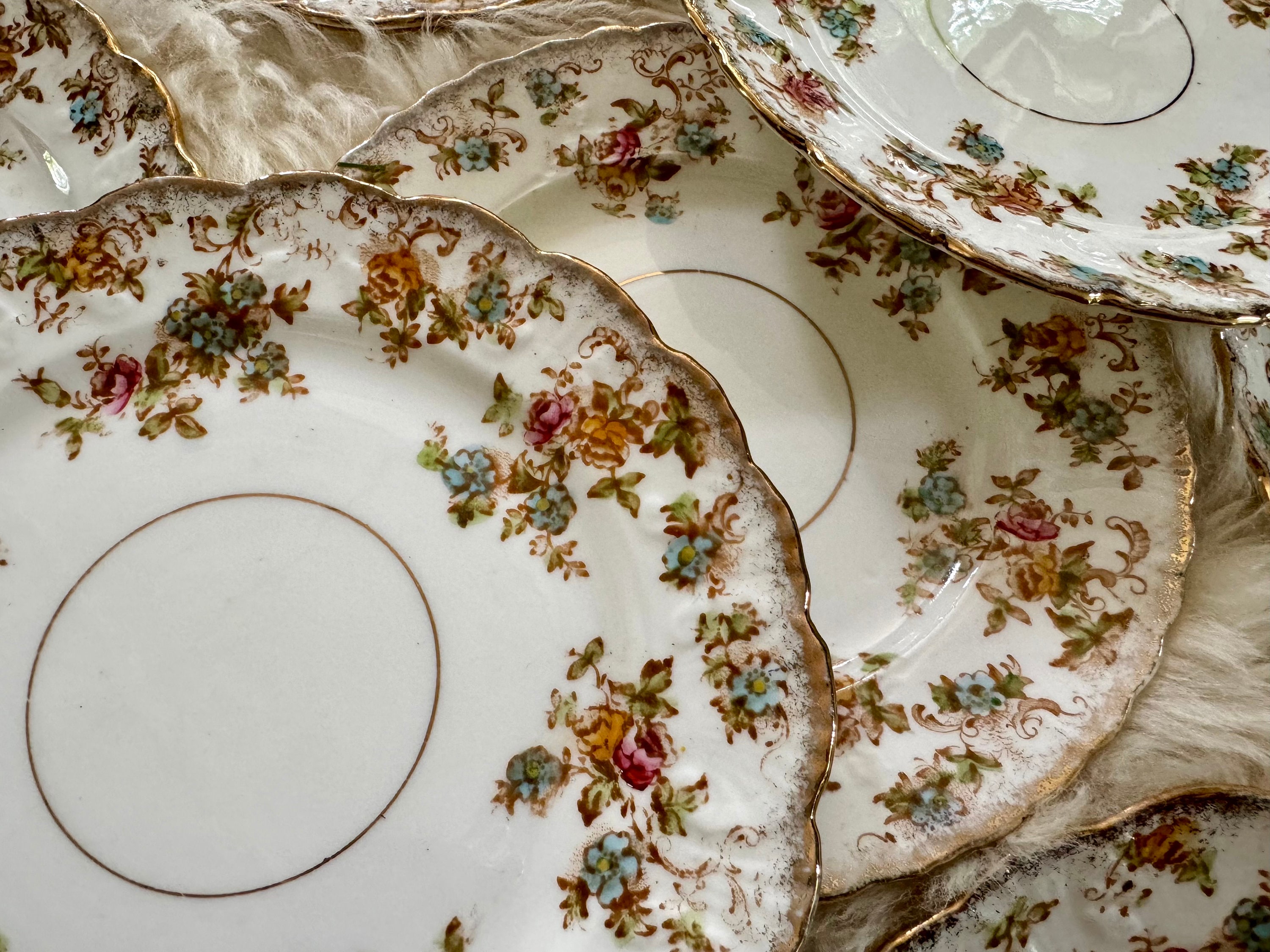 Antique Thomas Poole Royal Stafford China Dessert Set circa 1912, front view