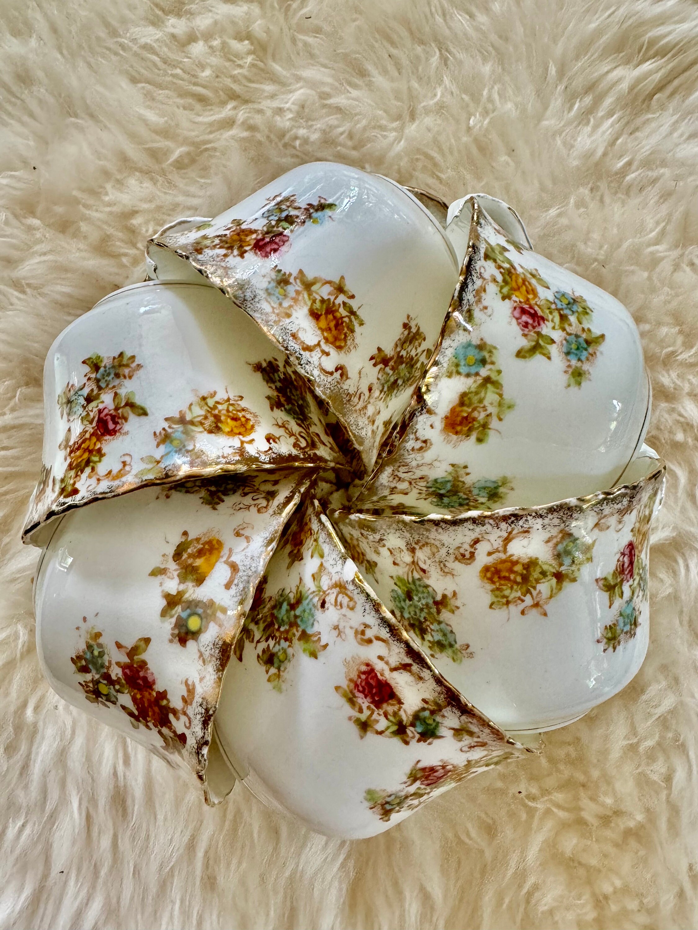 Antique Thomas Poole Royal Stafford China Dessert Set circa 1912, detail view 1