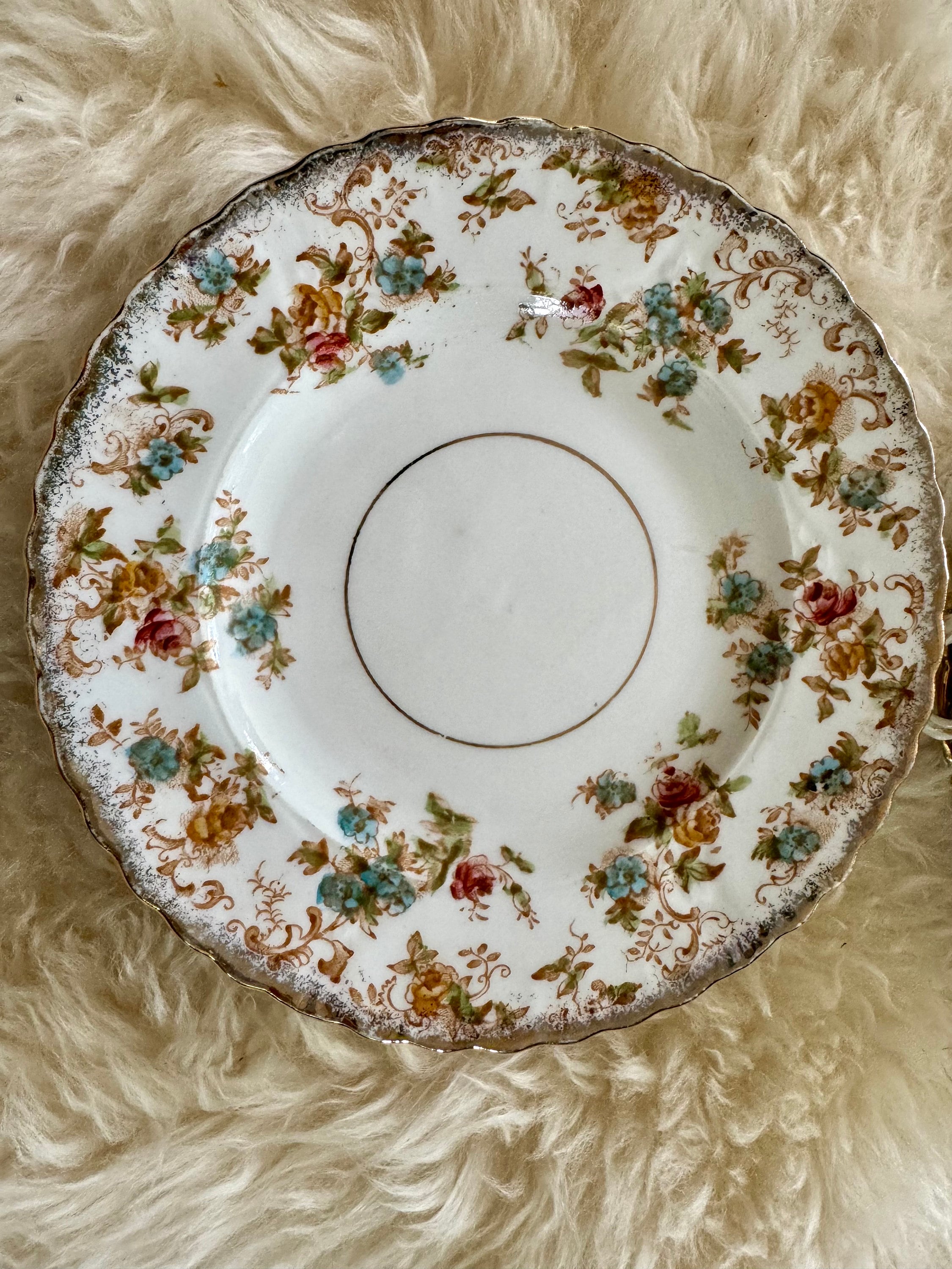 Antique Thomas Poole Royal Stafford China Dessert Set circa 1912, detail view 2