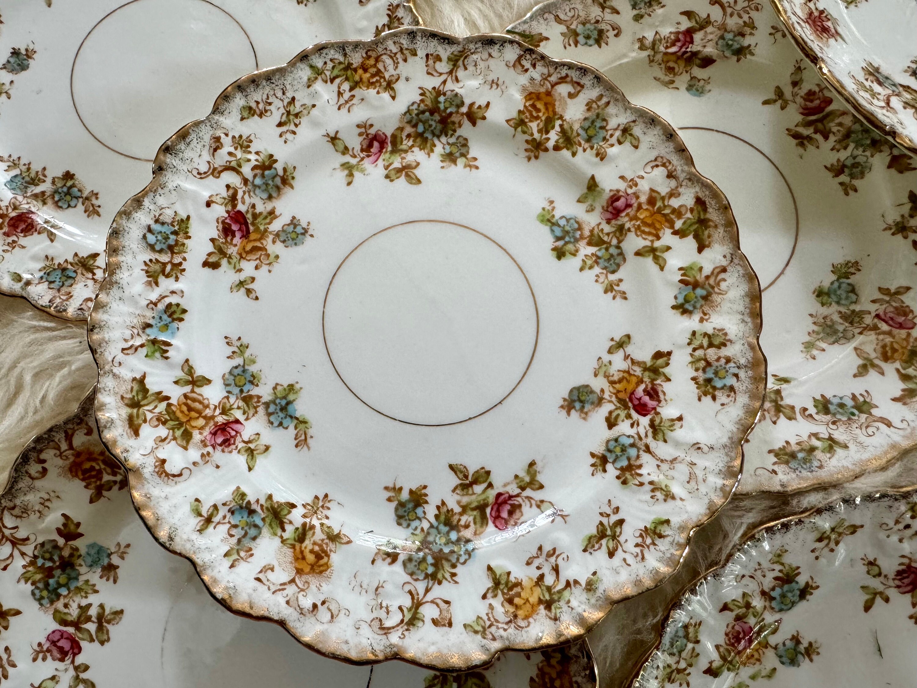 Antique Thomas Poole Royal Stafford China Dessert Set circa 1912, detail view 5