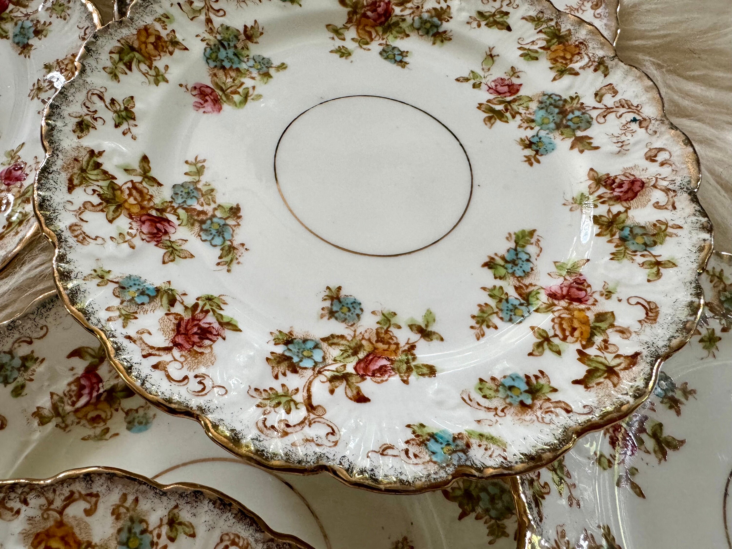 Antique Thomas Poole Royal Stafford China Dessert Set circa 1912, detail view 7