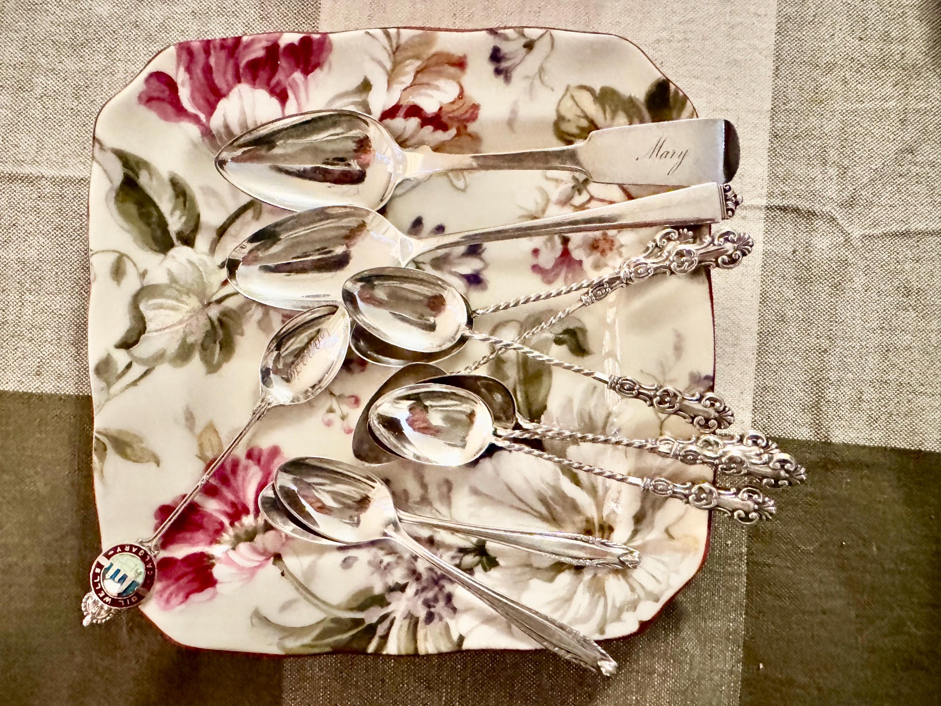 Antique & Vintage Sterling Silver Tea or Coffee Spoons – Sold Individually or in Sets, front view