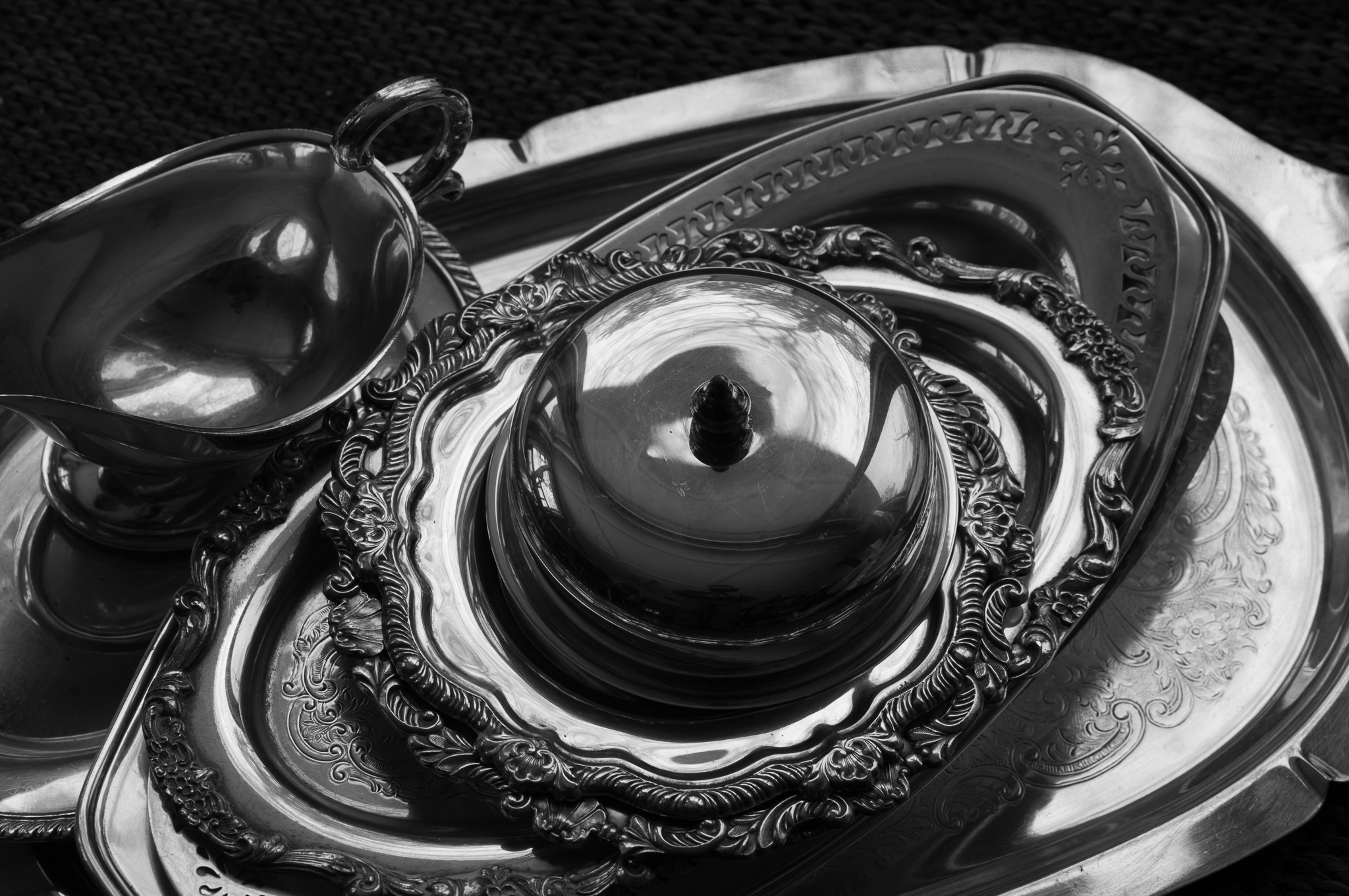 Thanksgiving table with vintage dishes