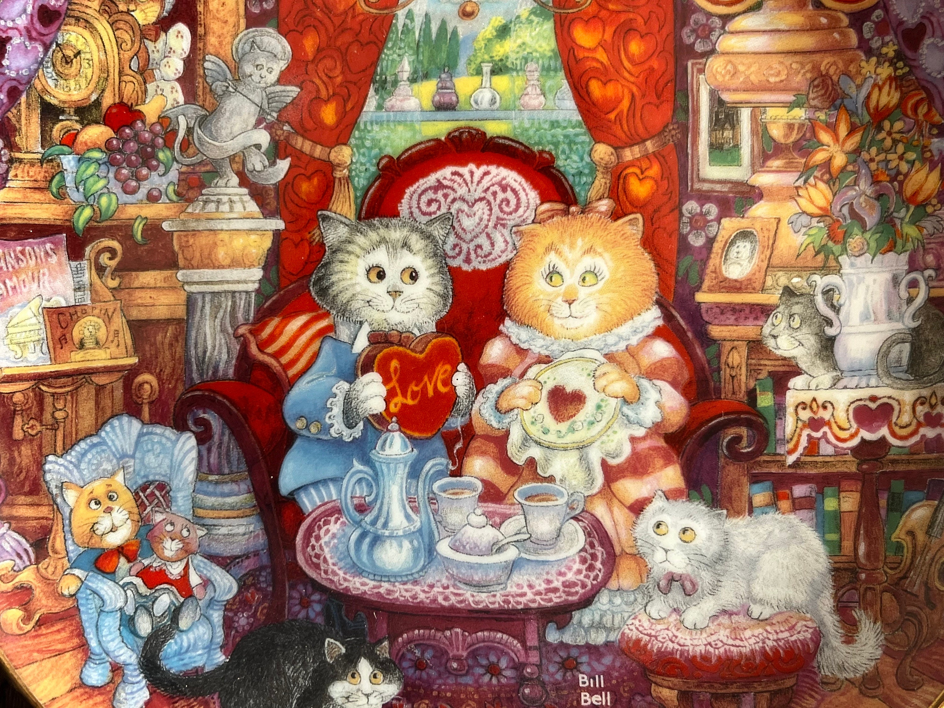 Franklin Mint Heirloom - Super Bright and Fun Decor - Decorative Plates 8” - Christmas, Easter & Valentines, detail view 1