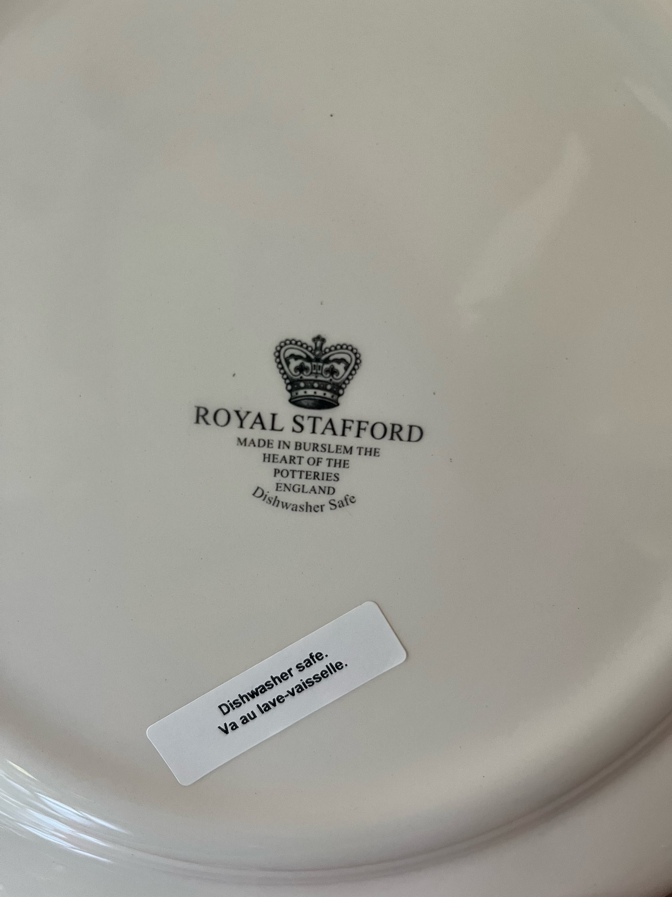 New Transferware Fall Thanksgiving Theme - Dinner Plates 11” - Chantilly Royal Stafford - Made in England, detail view 9