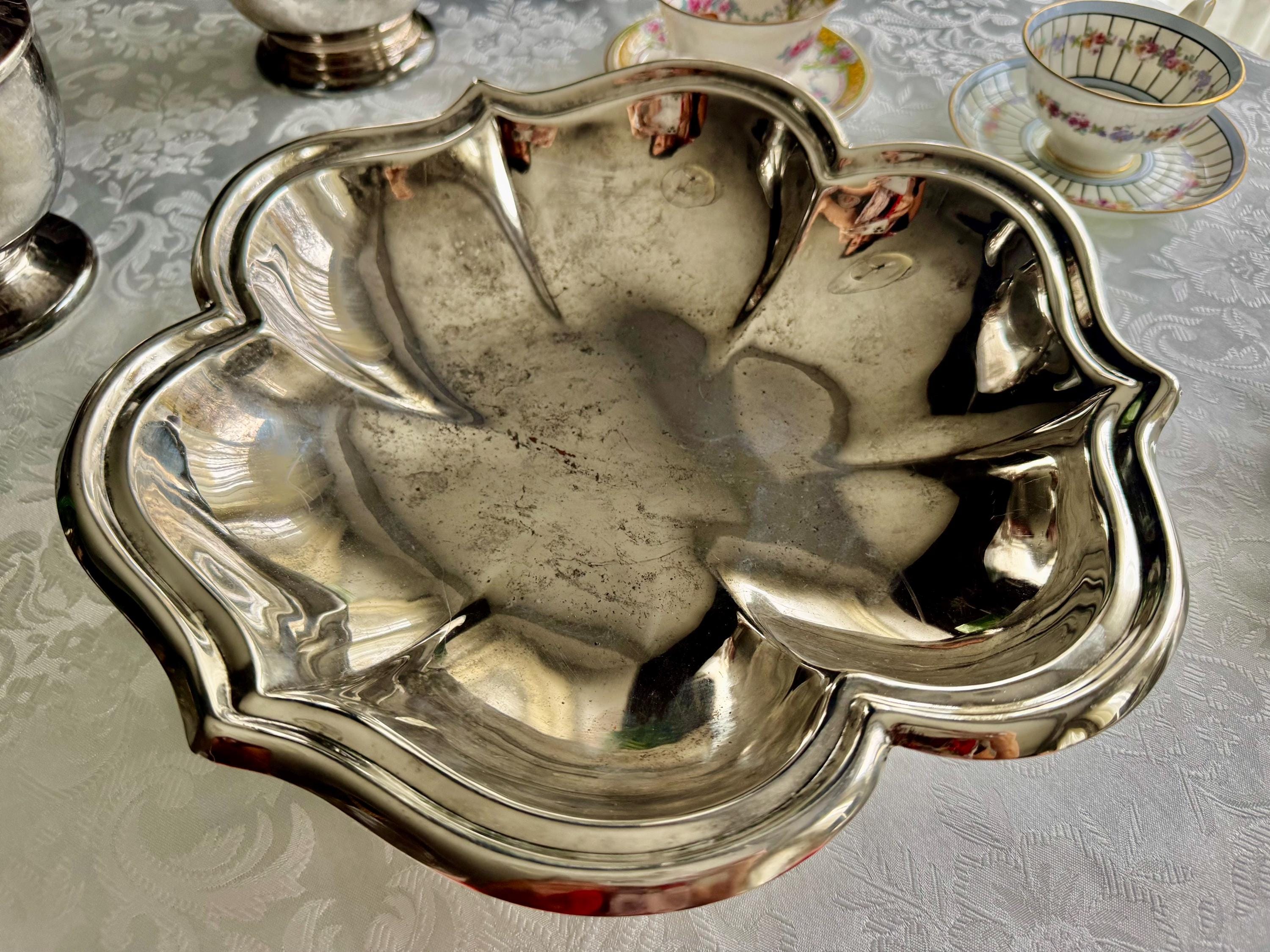 Ornate Viking Plate Footed Fruit Bowl – 12” Wide –  Made in Canada, detail view 6