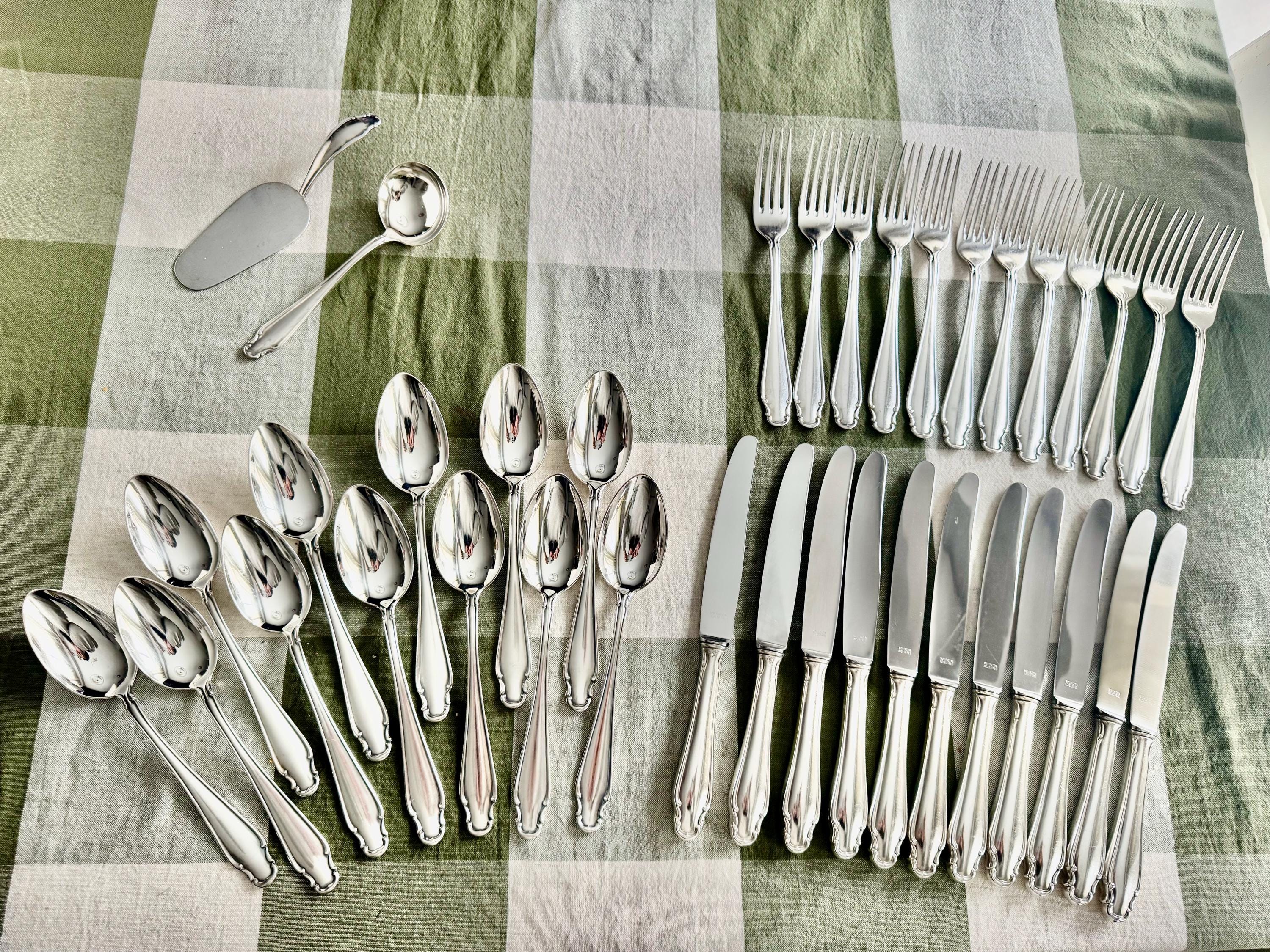 Rostfrei Solingen Silverplate Flatware – Complete Service for 11 + Extras – Germany, detail view 2