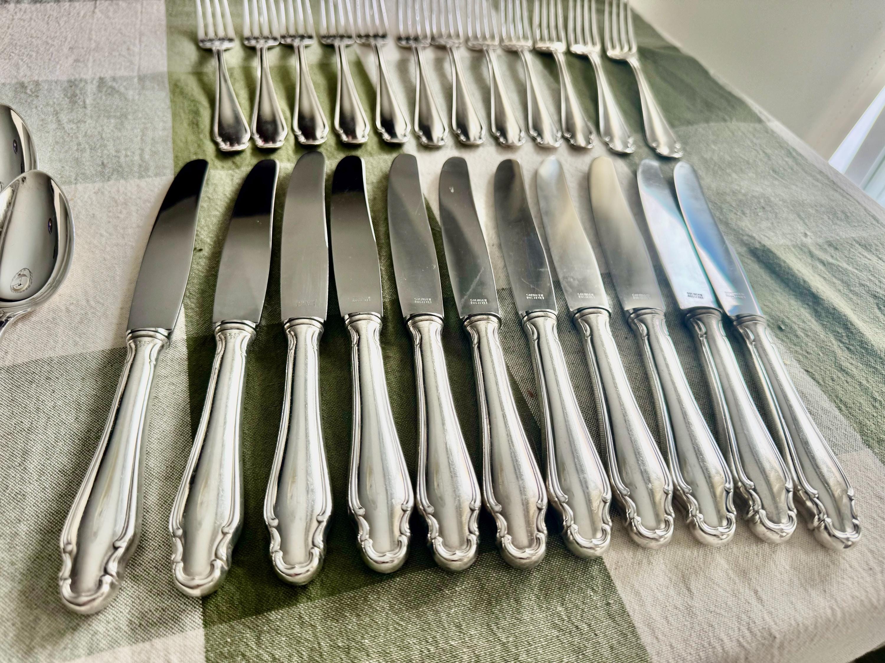 Rostfrei Solingen Silverplate Flatware – Complete Service for 11 + Extras – Germany, detail view 7