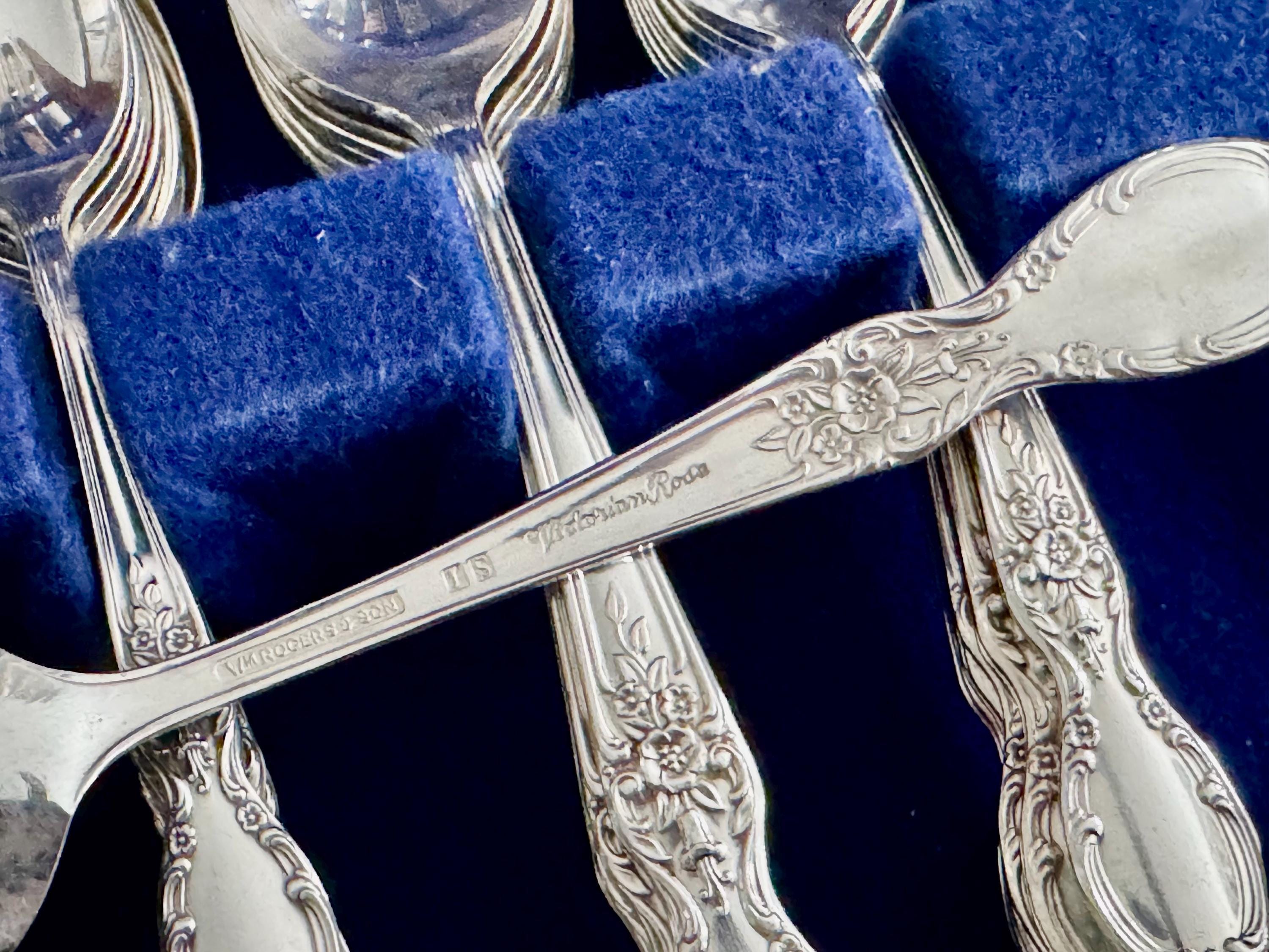Victorian Rose Silverplate Flatware Set: 53-Piece Service for 8, detail view 4