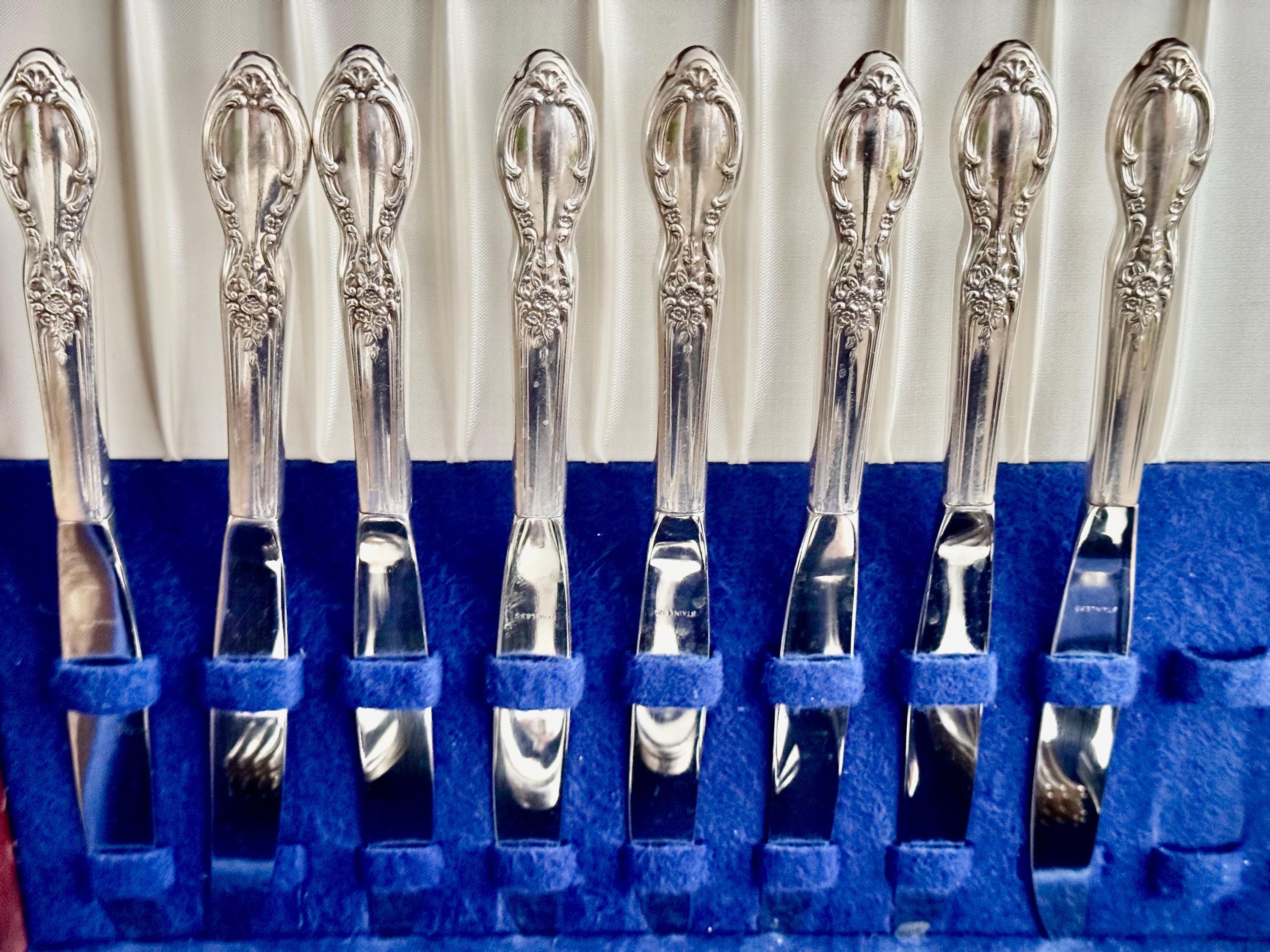 Victorian Rose Silverplate Flatware Set: 53-Piece Service for 8, detail view 8
