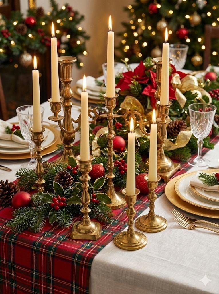 Vintage Brass Candle Holder Collection — Sold in Pairs or Standalone Candelabras, front view