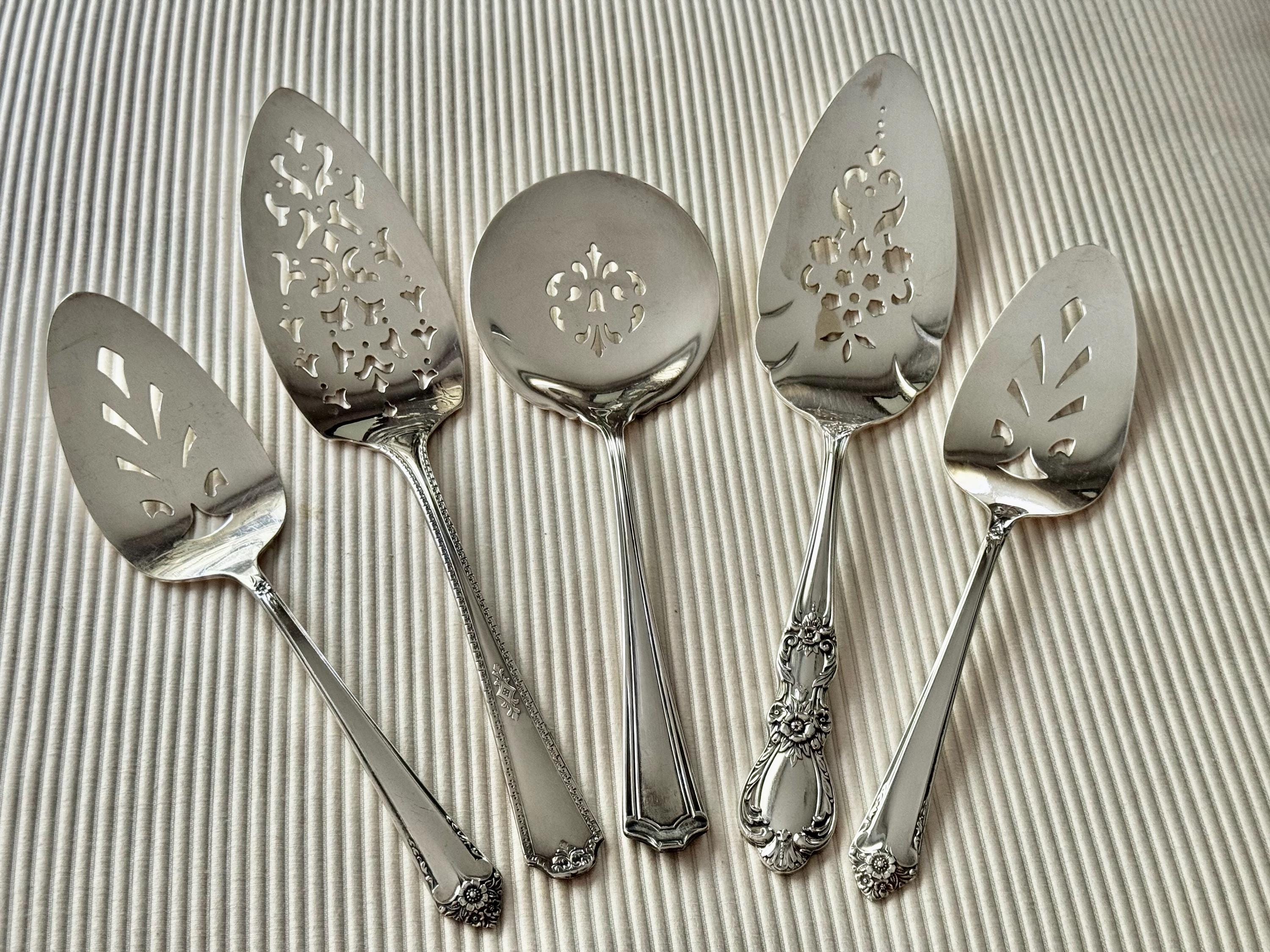Vintage Perforated Silver Plated Cake Pie Servers - Sold Individually - Pick your favorite, front view