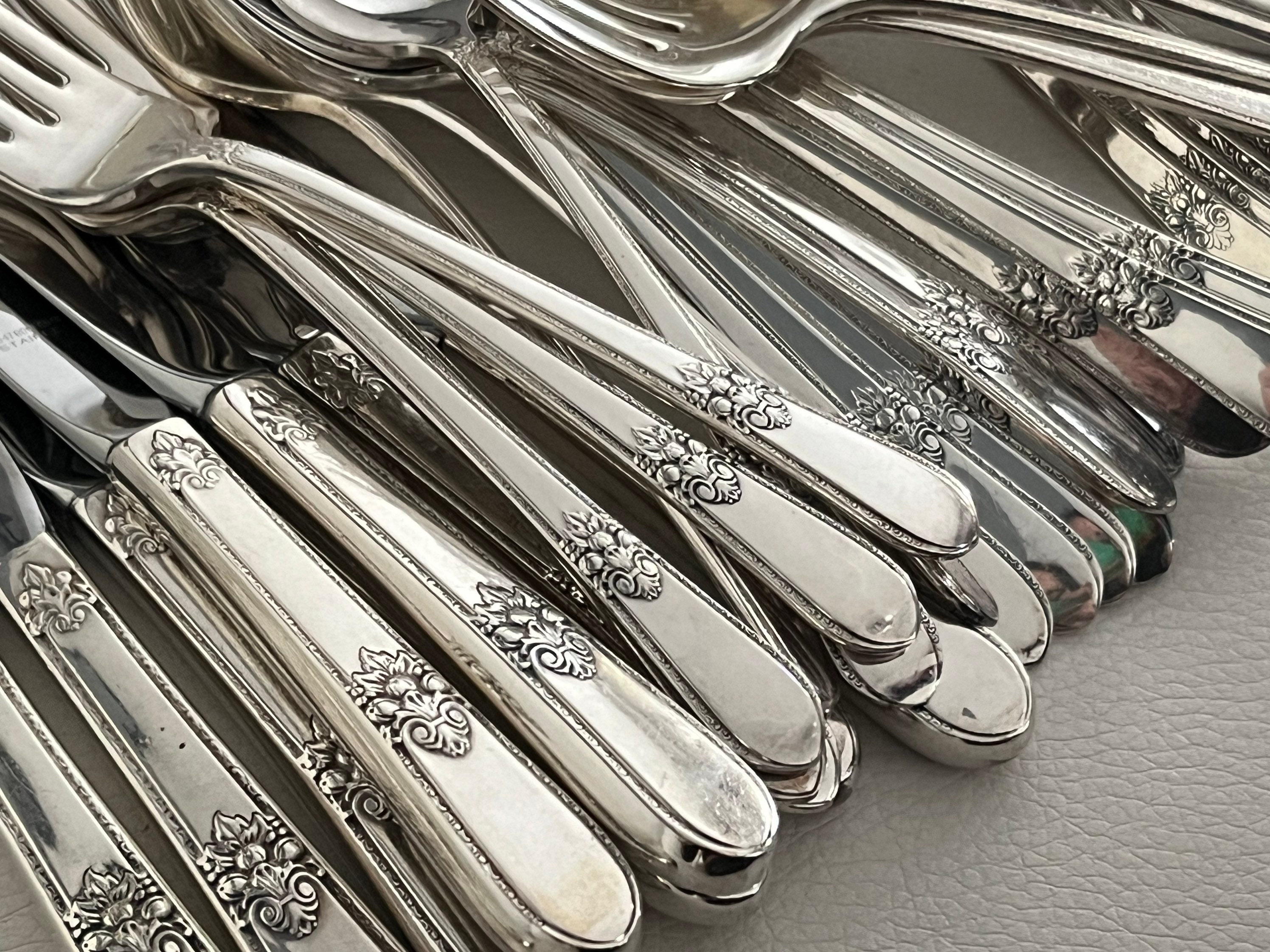 Vintage Silverware “Adoration” by 1847 Rogers Bros – Custom Sets – Pick what you need, front view