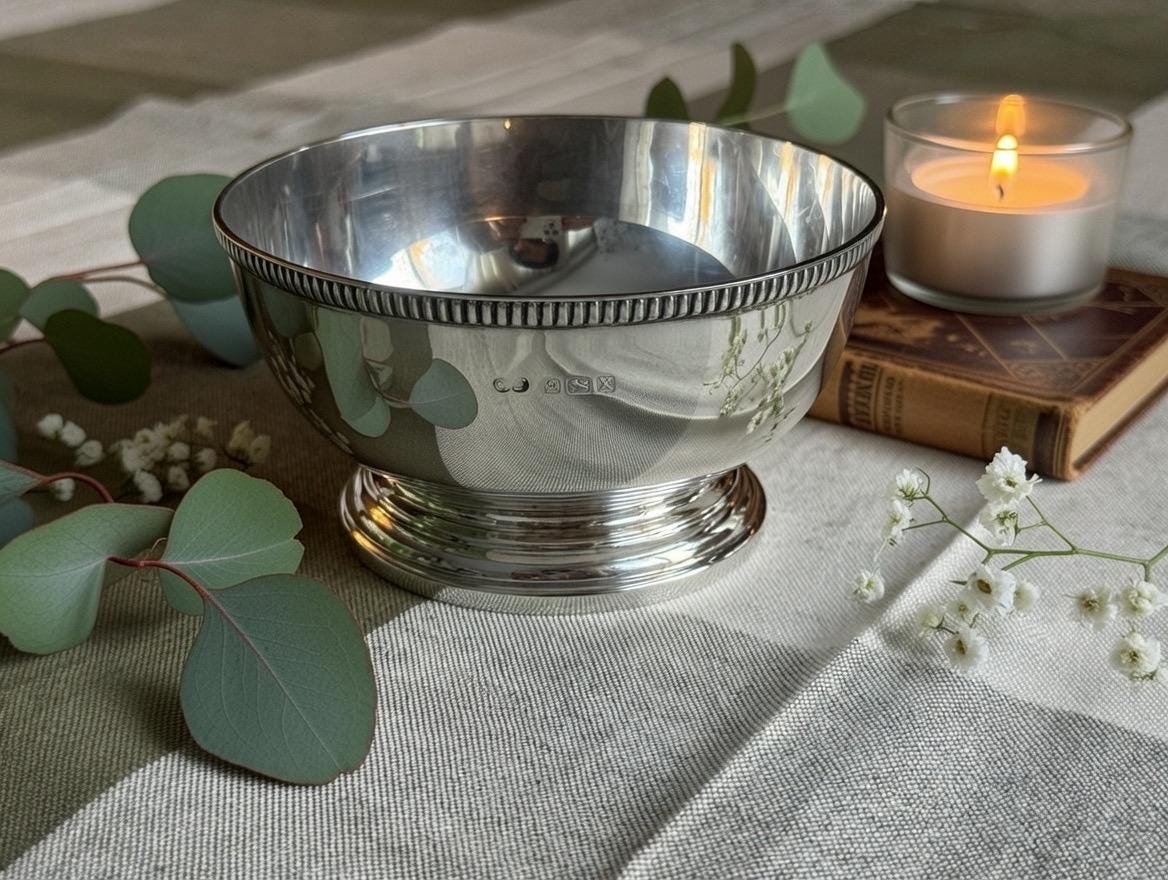 Vintage Sterling Silver Bowl – William Suckling Ltd, Birmingham 1947, front view
